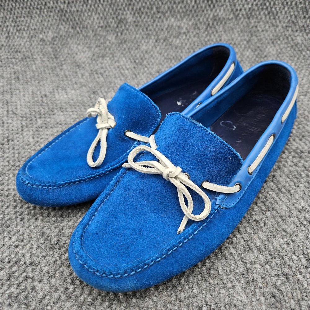 Cole Haan Air Mason (Men's 10) Blue Suede Driving Moccasin Loafers Slip On Shoe